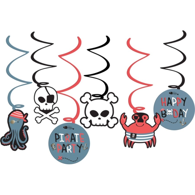 6 Guirlandes � Suspendre Pirate Party - 1, 5 m 