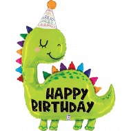 Ballon Géant Dino Happy Birthday - 132 cm