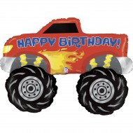 Ballon Géant Monster Truck Happy Birthday - 102 cm