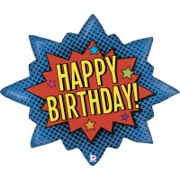 Ballon Gant Super-Hros Happy Birthday