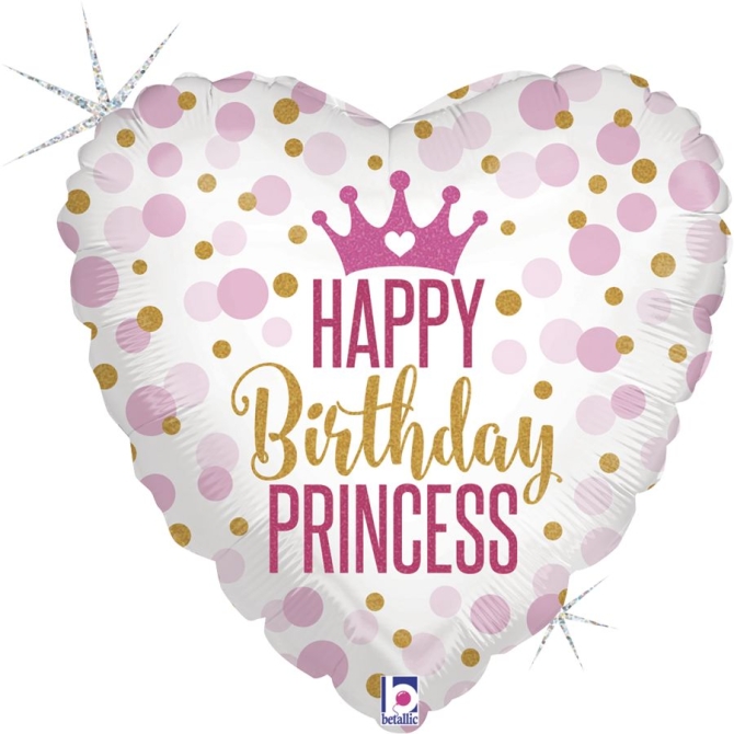 Ballon Happy Birthday Princesse Holographique 