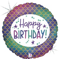 OAKTREE UK Banderole De Fanions Happy 2nd Birthday Bleu Holographique