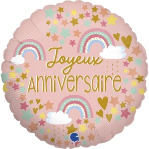 Ballon Arc-en-Ciel Joyeux Anniversaire