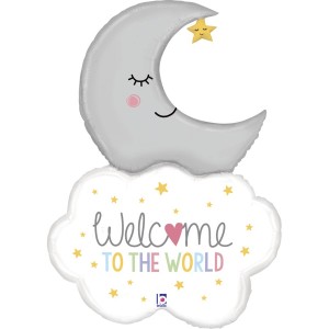 Ballon Gant Welcome To The World Moon - 107 cm