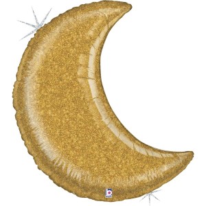 Ballon Gant Lune Holographique Or