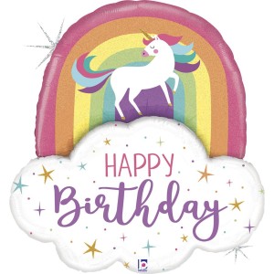 Ballon Gant Licorne Nuage Holographique