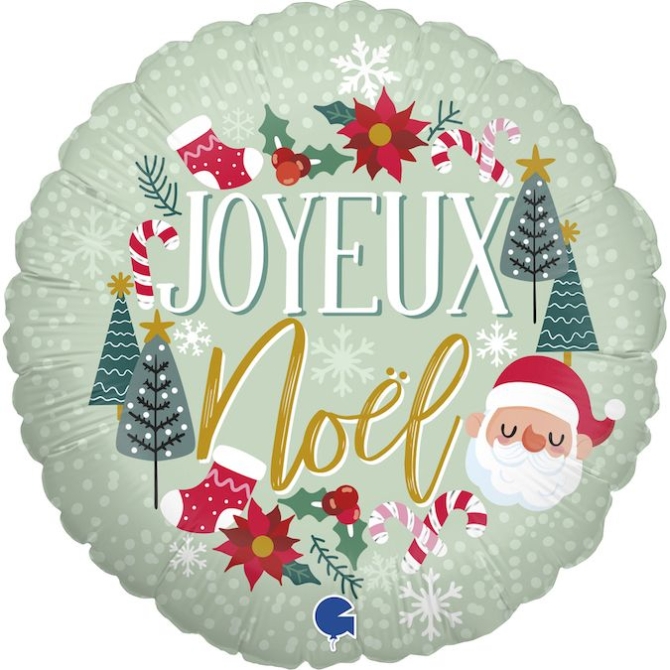 Ballon Aluminium Hlium Joyeux Nol 