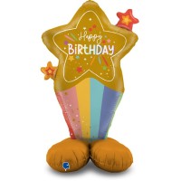 Ballon Gant Etoiles Happy Birthday