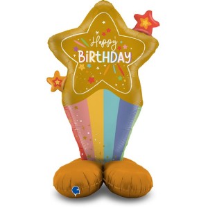 Ballon Gant Etoiles Happy Birthday