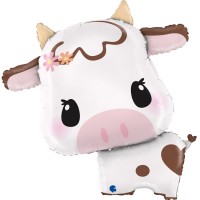 Ballon Aluminium Hlium Gant - Vache Mignonne 59 cm