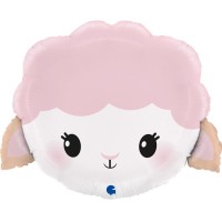 Ballon Aluminium Hlium Gant - Mouton Mignon 48 cm