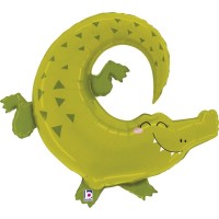 Ballon Aluminium Hélium Géant Jungle - Crocodile 87 cm