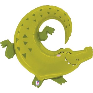 Ballon Aluminium Hlium Gant Jungle - Crocodile 87 cm