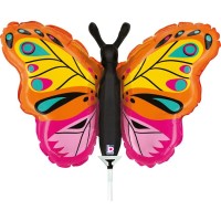 Ballon sur Tige Papillon Color 36 cm