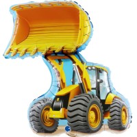 Ballon Aluminium Hélium Géant - Bulldozer 62 cm