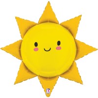 Ballon Aluminium Hélium Géant - Soleil d'Été 78 cm