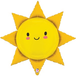 Ballon Aluminium Hlium Gant - Soleil d't 78 cm