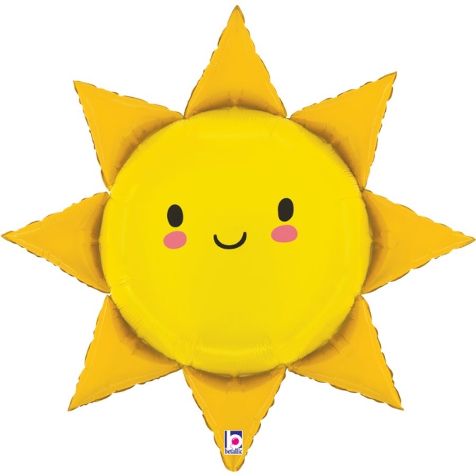 Ballon Aluminium Hlium Gant - Soleil d t 78 cm 