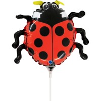 Ballon sur Tige Coccinelle - 24 cm
