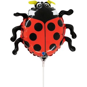 Ballon sur Tige Coccinelle - 24 cm