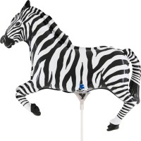 Ballon sur Tige Zèbre - 36 cm