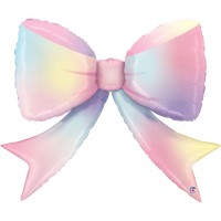 Ballon Aluminium H�lium G�ant - Noeud Multicolore 90 cm