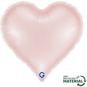 Ballon Aluminium H�lium - Coeur Sweetie Satin Rose Pastel 45 cm