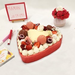 Kit Gteau Coeur Rose - 22 cm. n1
