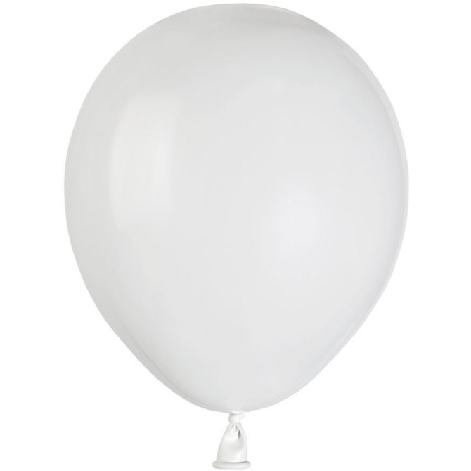 50 Ballons Blanc Mat 13cm 