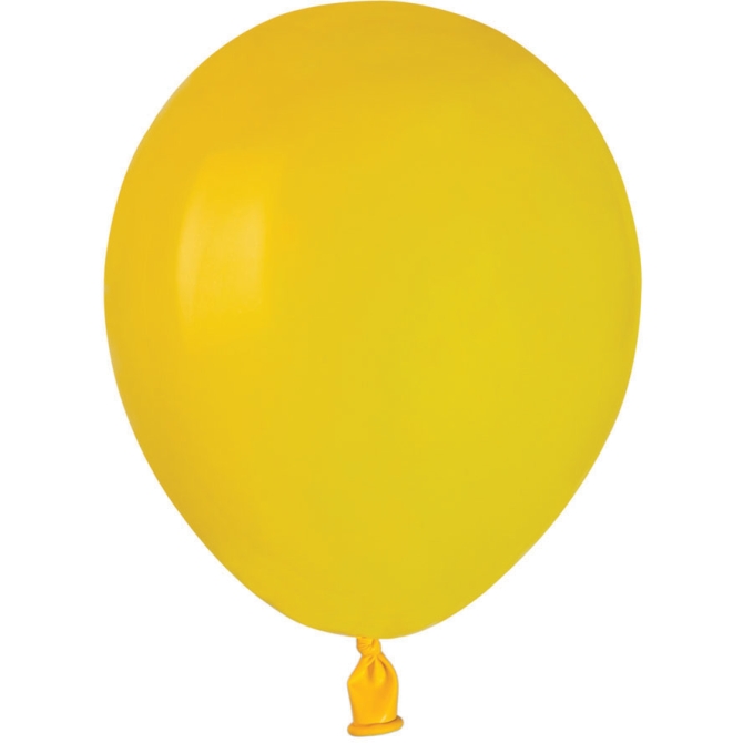 50 Ballons Jaune Mat 13cm 