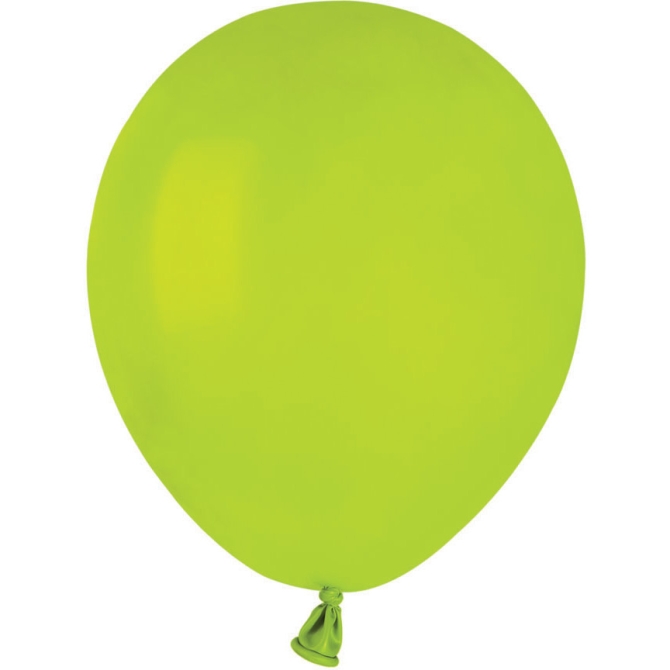 50 Ballons Vert anis Mat 13cm 