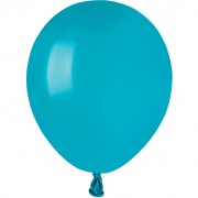 50 Ballons Turquoise Mat Ø13cm