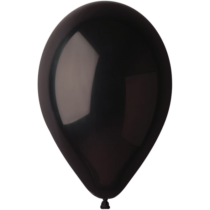 10 Ballons Noir Mat 30cm 