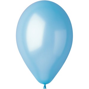 10 Ballons Bleu lagon Nacré Ø30cm