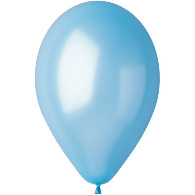 10 Ballons Bleu lagon Nacr 30cm 