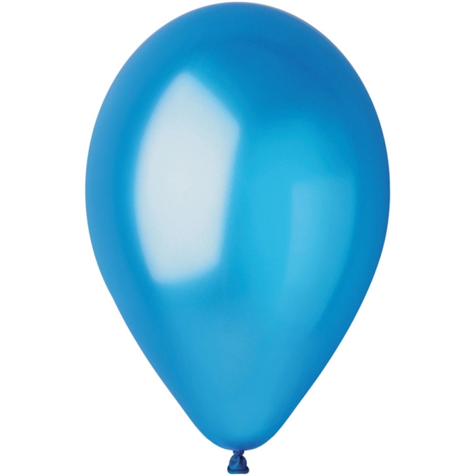 10 Ballons Bleu Nacr 30cm 