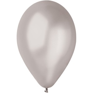 10 Ballons Argent Nacr 30cm