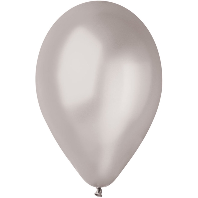 10 Ballons Argent Nacr 30cm 