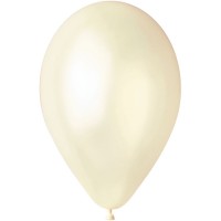 10 Ballons Ivoire Nacr 30cm