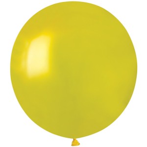 10 Ballons Jaune Nacré Ø48cm