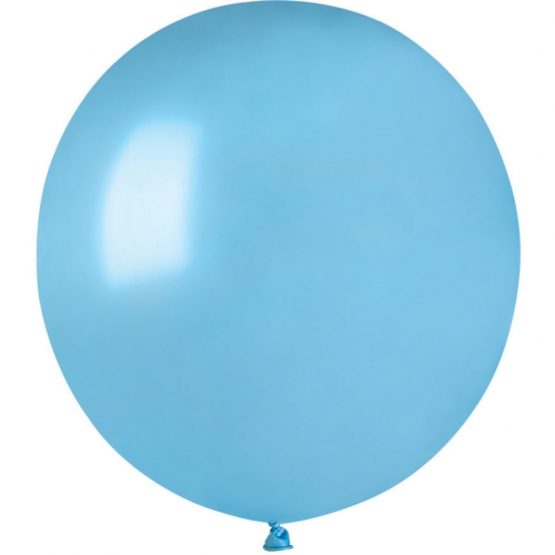 10 Ballons Bleu lagon Nacré Ø48cm 