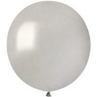 10 Ballons Argent Nacr 48cm