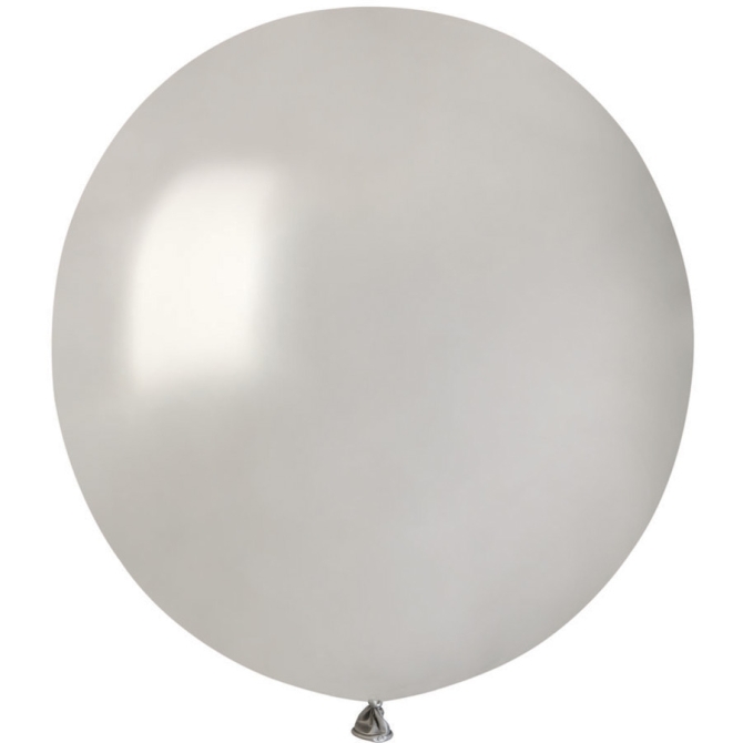 10 Ballons Argent Nacr 48cm 