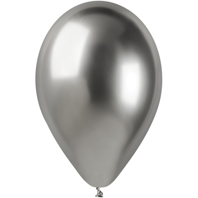 5 Ballons Argent Chrom 33cm 