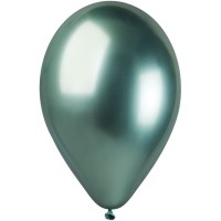 5 Ballons Vert Chrom 33cm