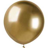 3 Ballons Or Chromé Ø48cm