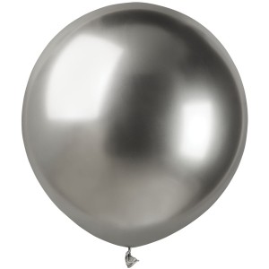3 Ballons Argent Chromé Ø48cm