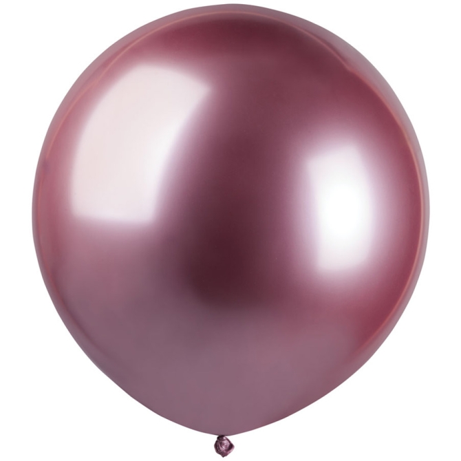 3 Ballons Rose Chrom 48cm 