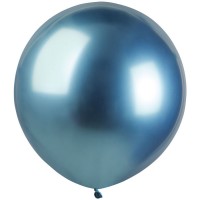 3 Ballons Bleu Chrom 48cm