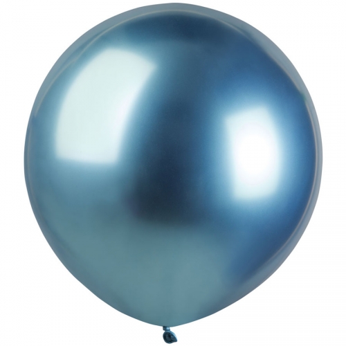 3 Ballons Bleu Chromé Ø48cm 